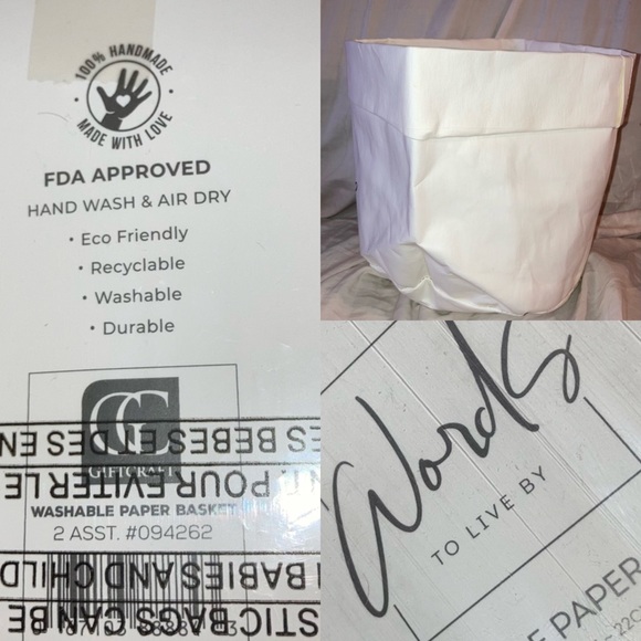 Washable Paper Basket Set Fruit & Vegetable Baskets - Picture 3 of 5